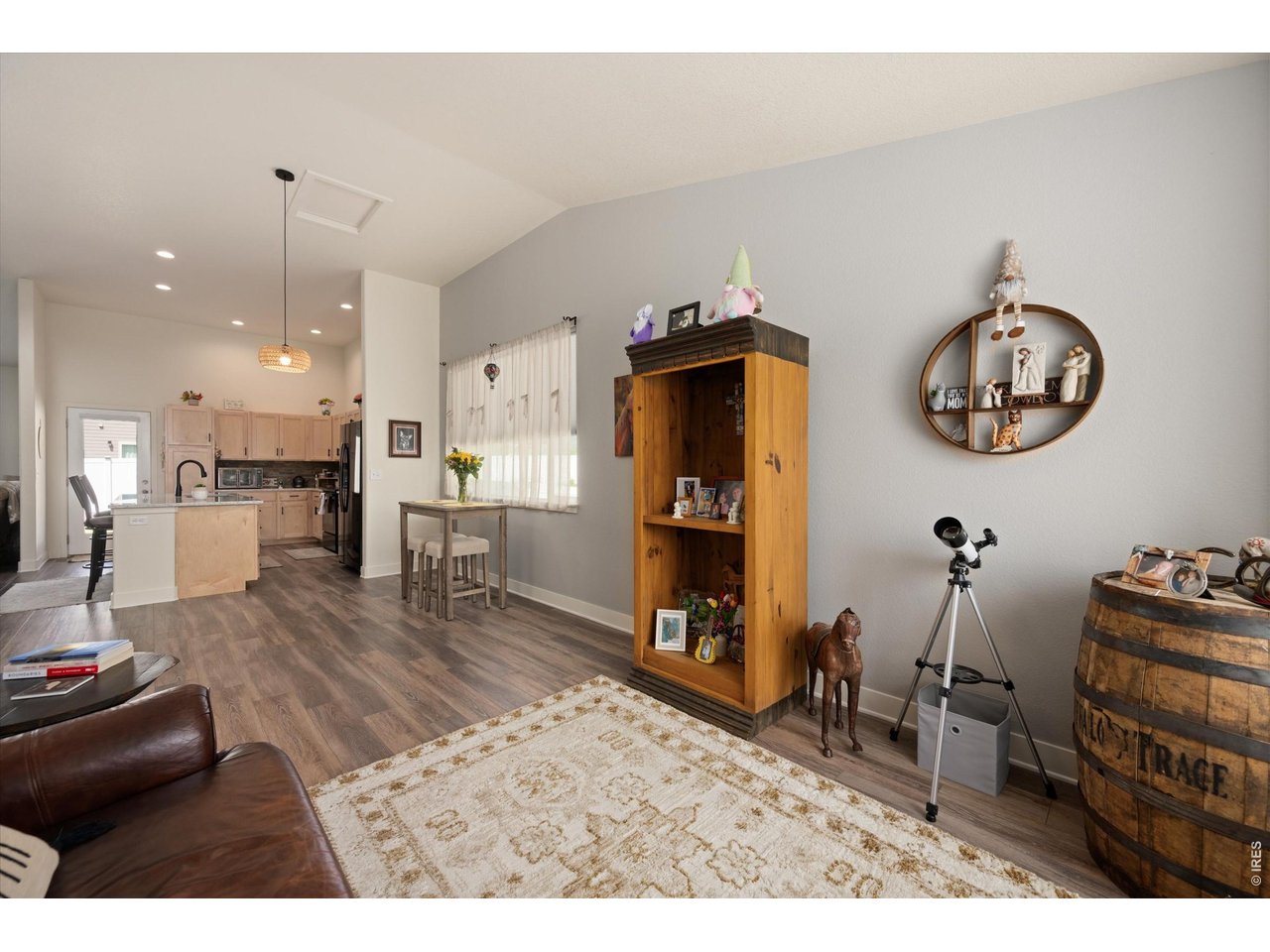 View from Living Room towards Kitchen & Kitchen Dining Area