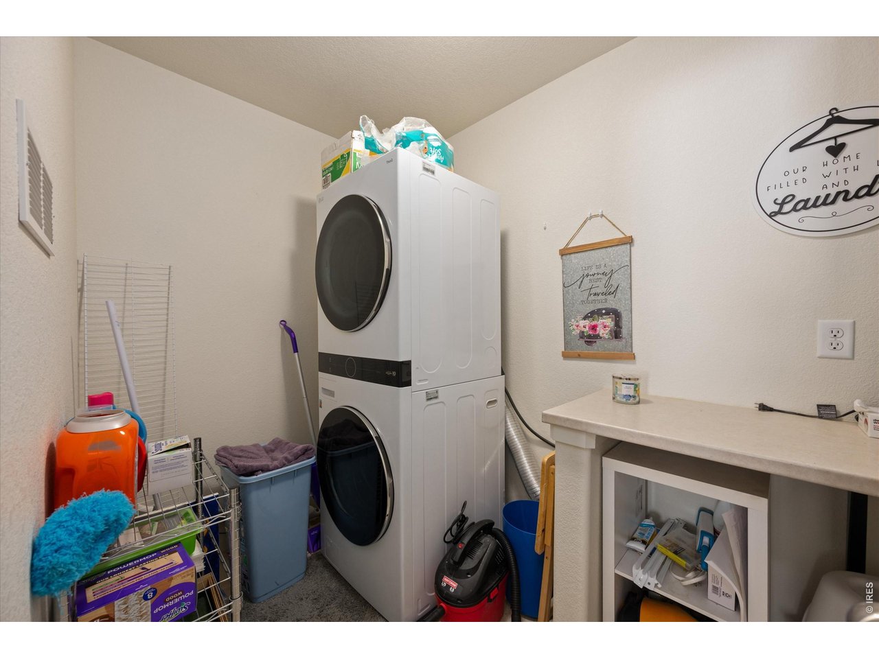 Main Floor Laundry Room with Folding Table
