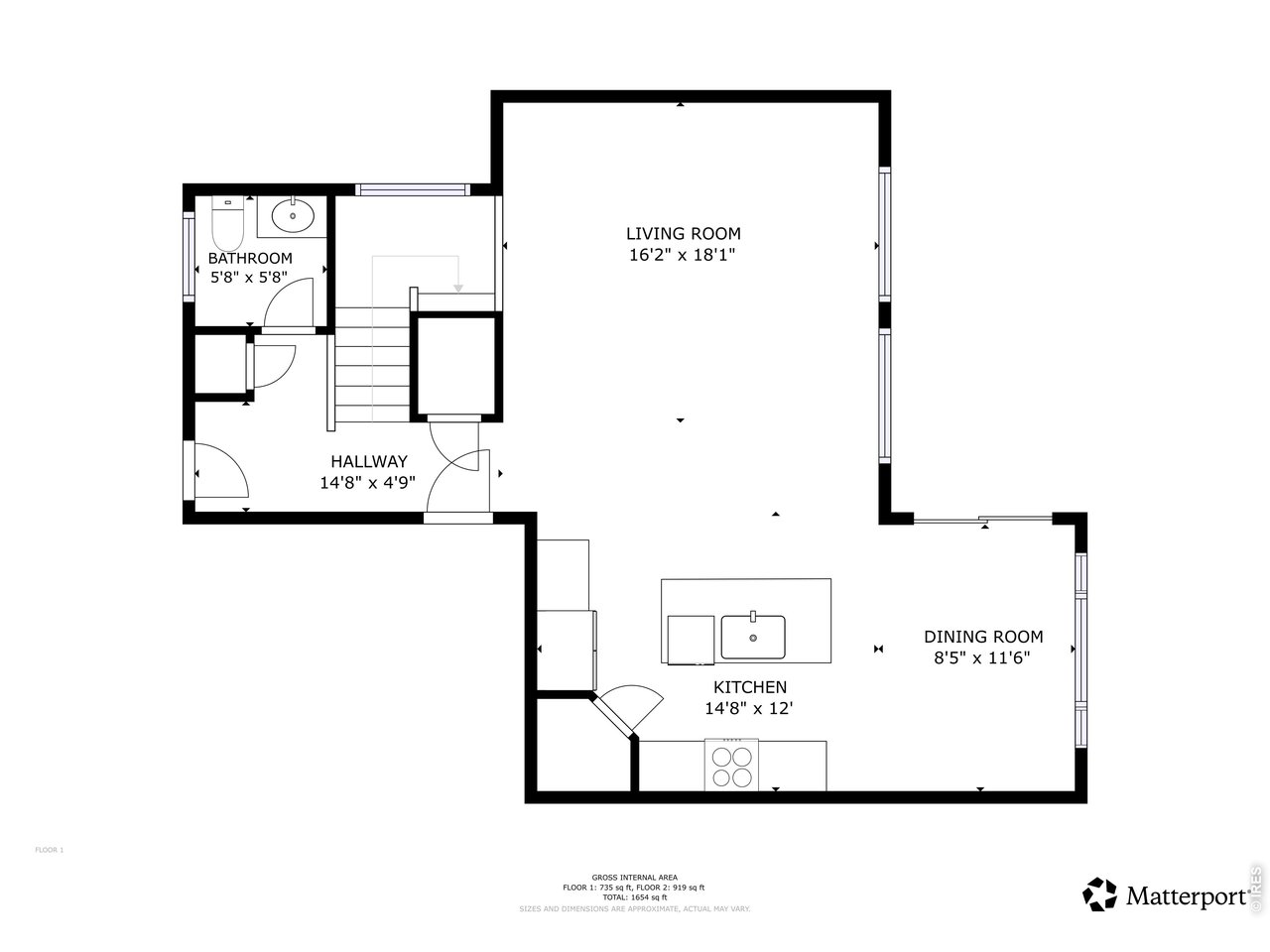 Main level floor plan