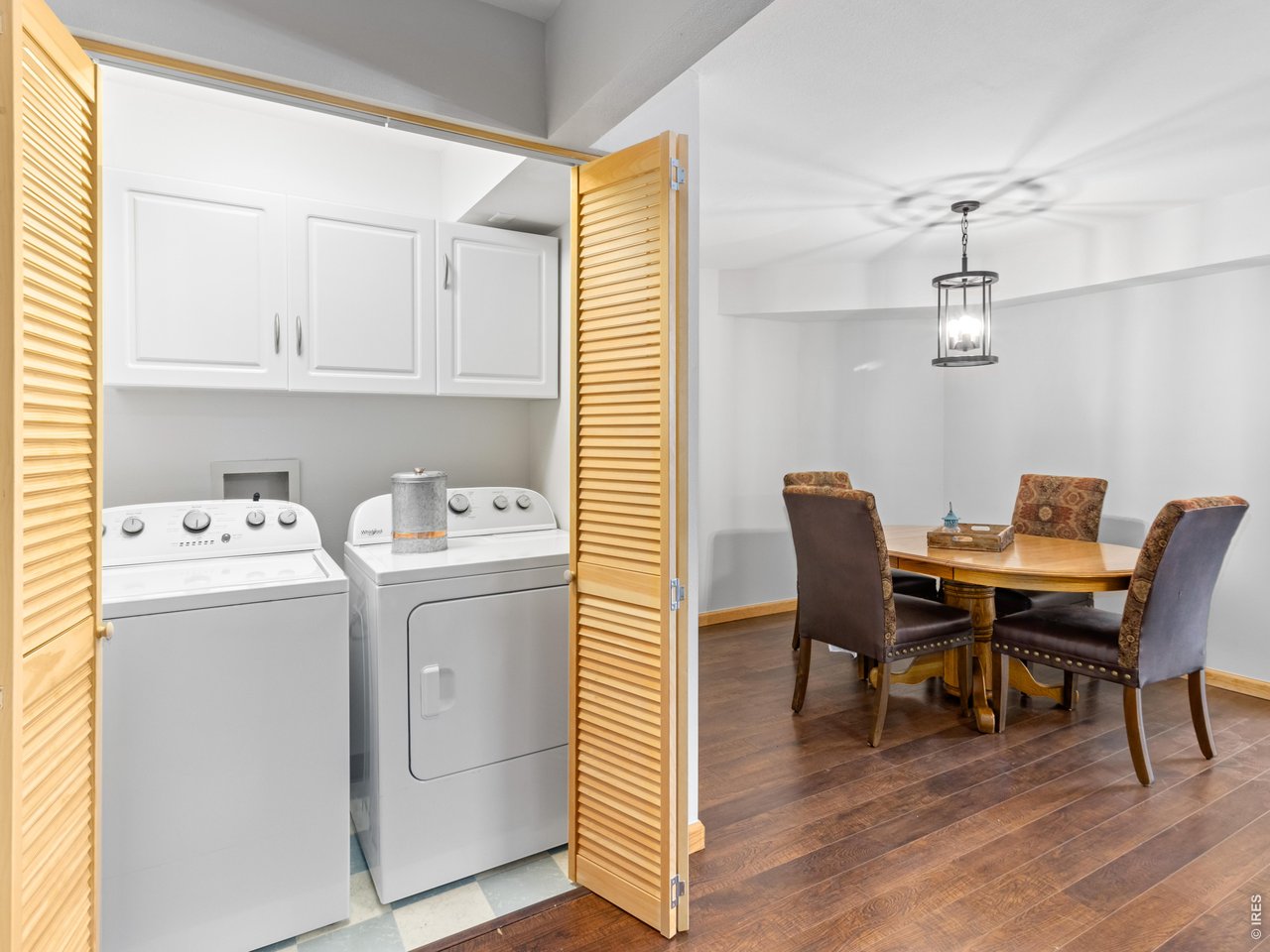 has its own laundry and dining area