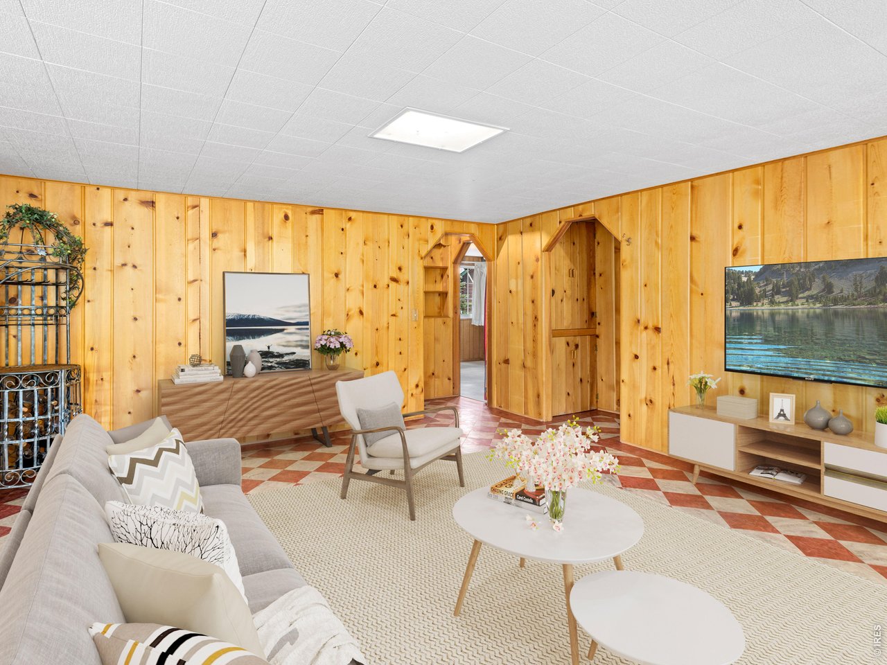 Knotty pine interior