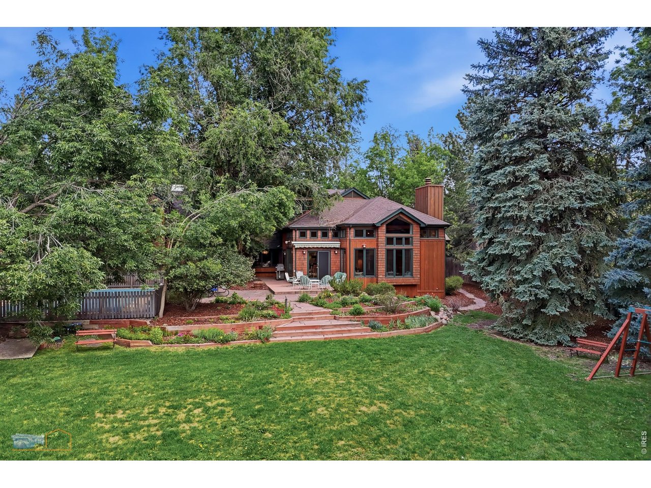 Backyard view of the home