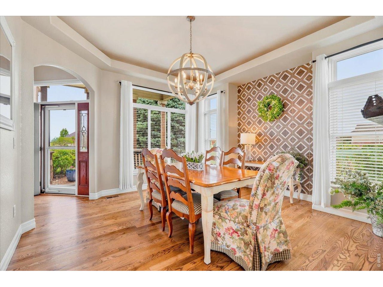 Formal dining room welcomes guests in