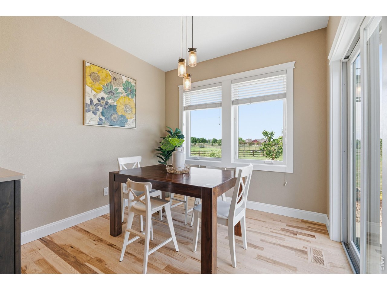 Breakfast nook with back patio access