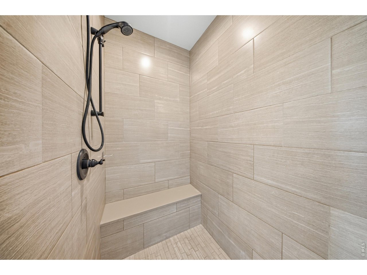Walk-in tile shower