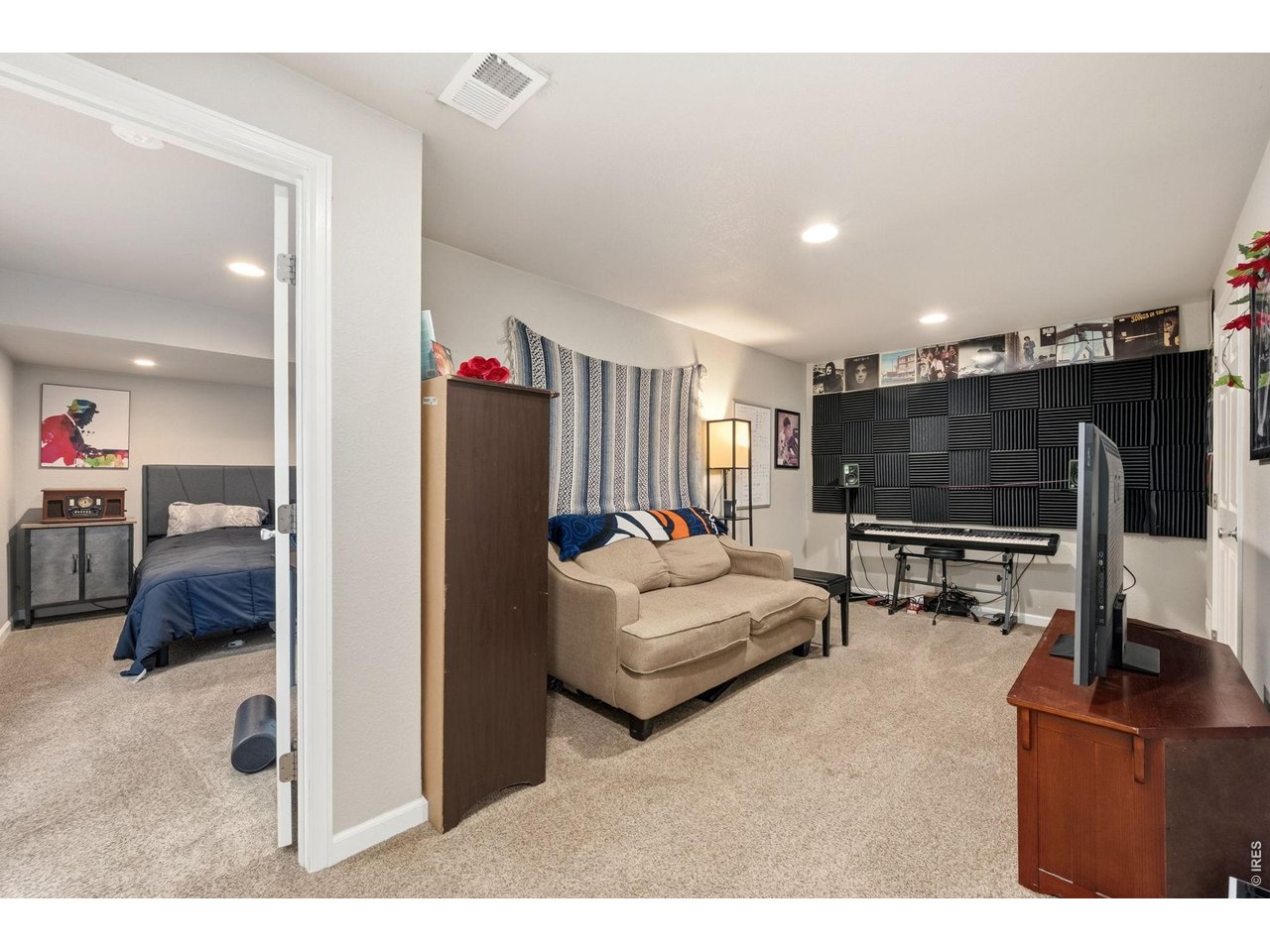 Basement rec room. Basement finished in 2016.