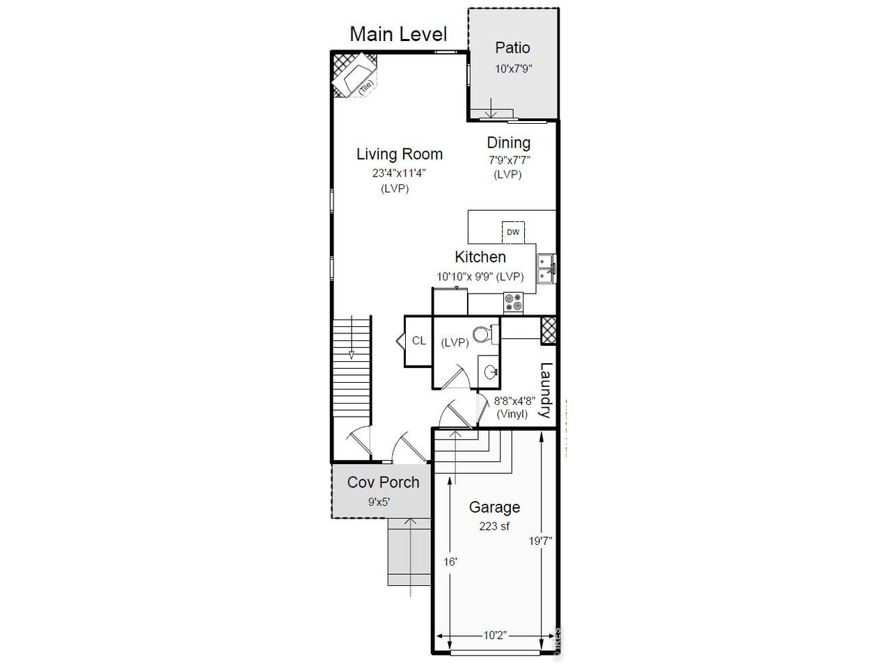 Main level floor plan