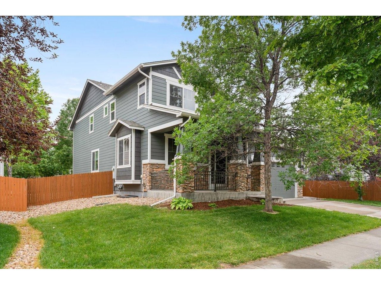 Fully fenced in yard