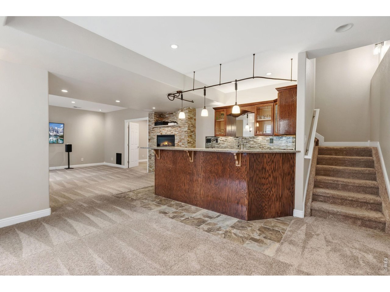 Rec Room space near bar, great for entertaining