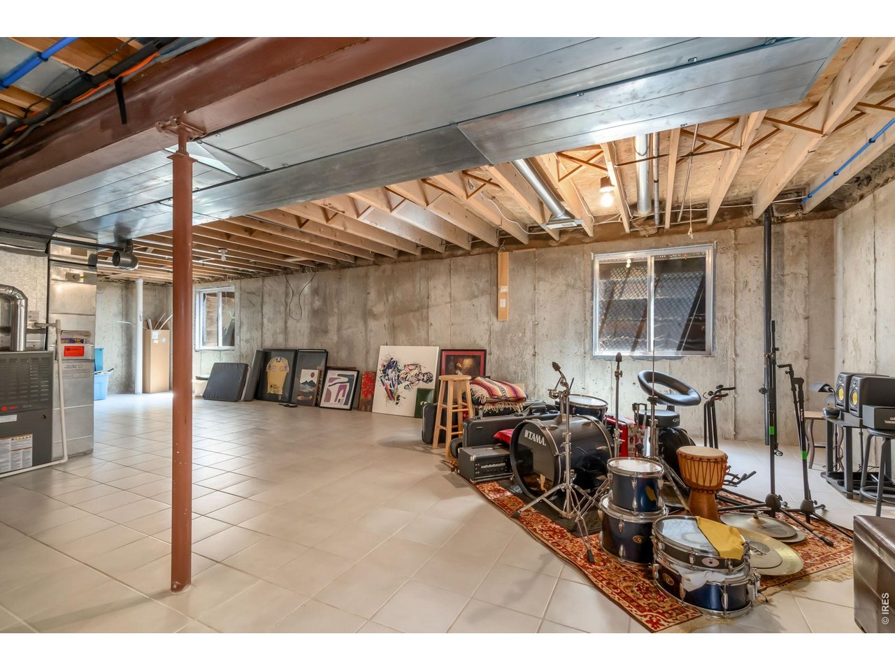 Tile Floors and Exceptional Storage for Future Expansion. Great Hobby Room or Play Area