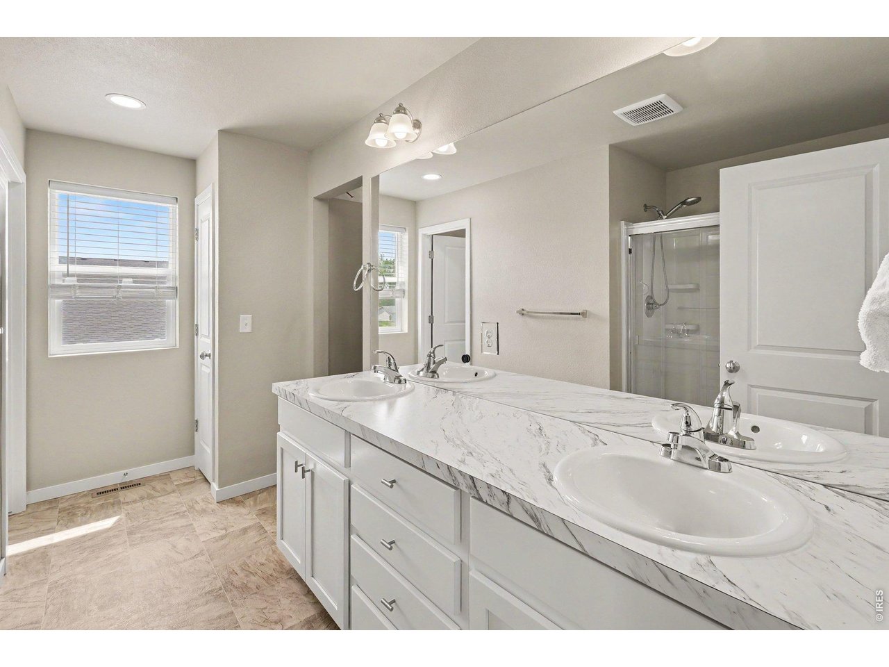 Beautiful Full Primary Bath with Large Walk-In Closet