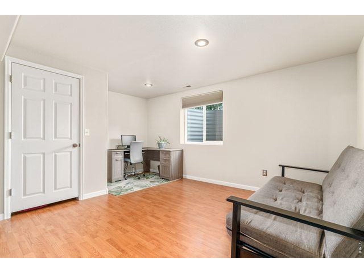 Bedroom 5 in Basement has hard surface flooring and makes for a great home office or 2nd primary suite.