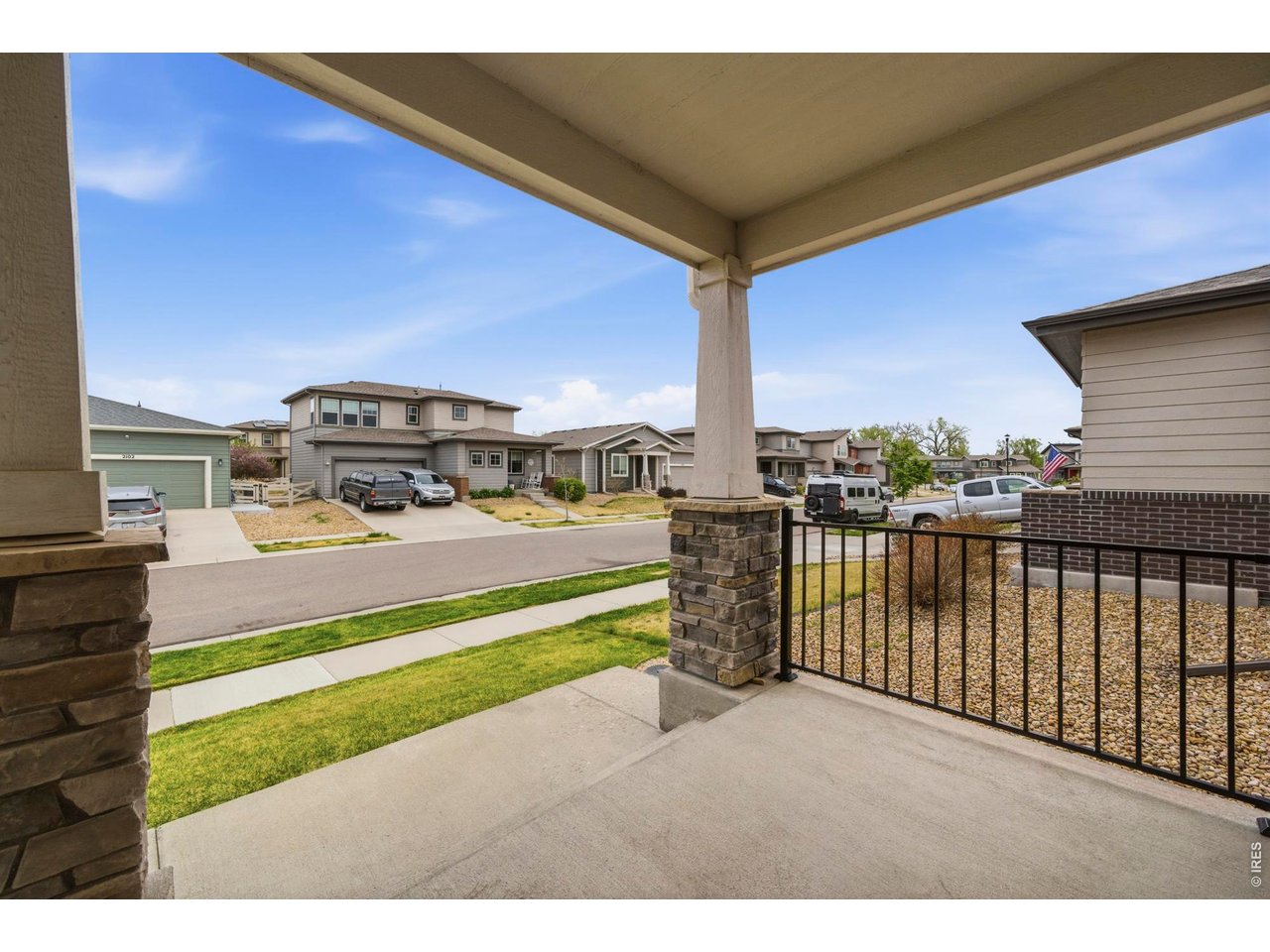 Covered front porch is great for engaging with the neighbors.
