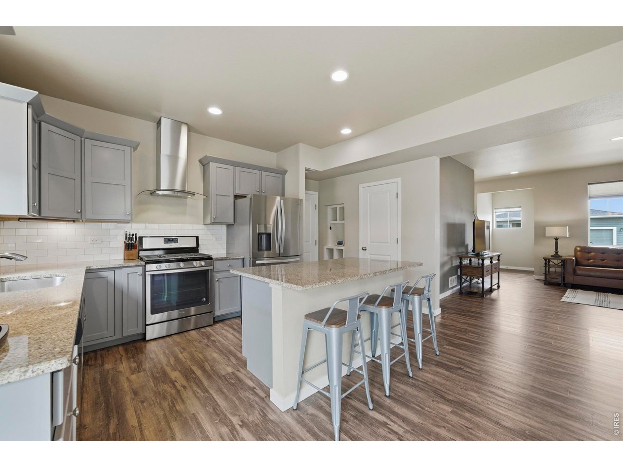 The large island is the perfect gathering space.