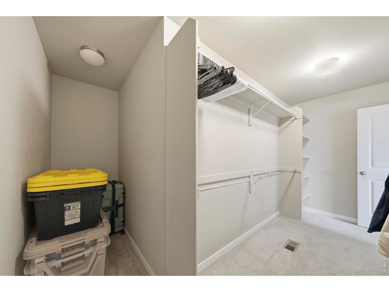 Huge walk-in closet for the primary bedroom.