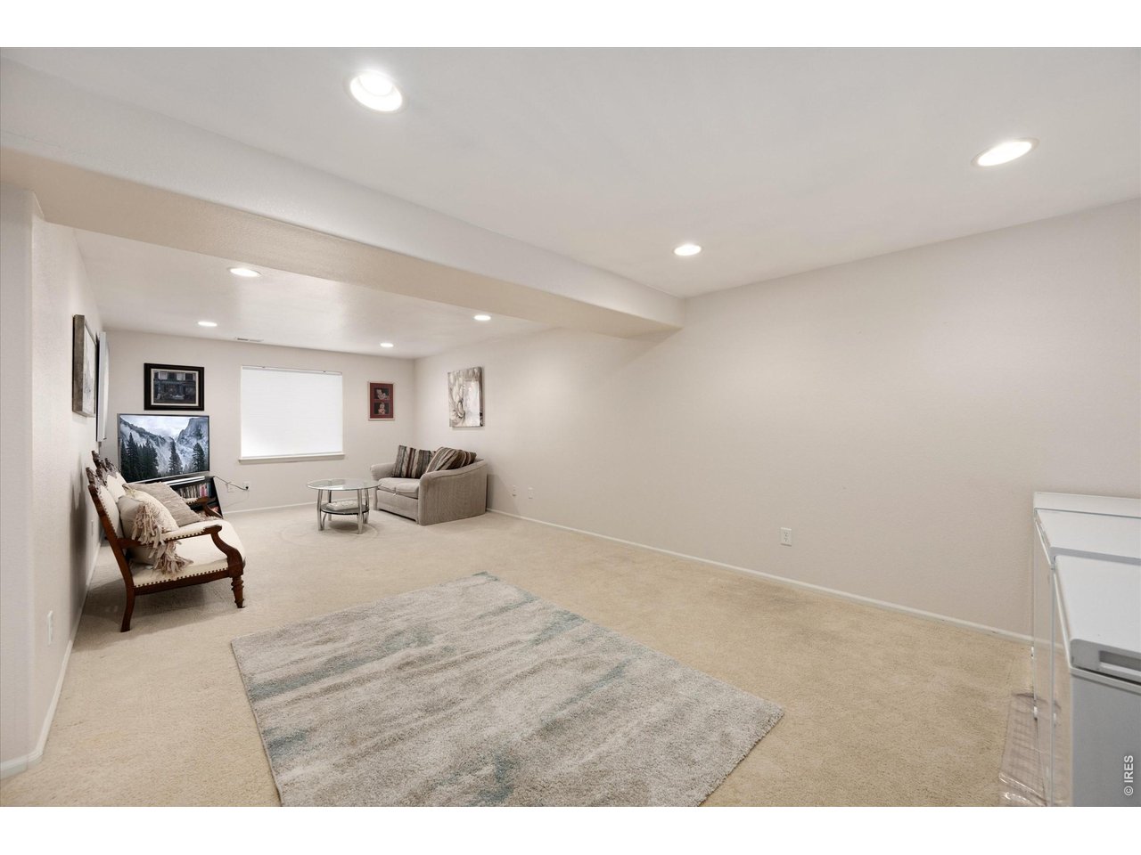 Finished Basement with Large Rec Space, Canned Lighting making it Feel Light & Bright!