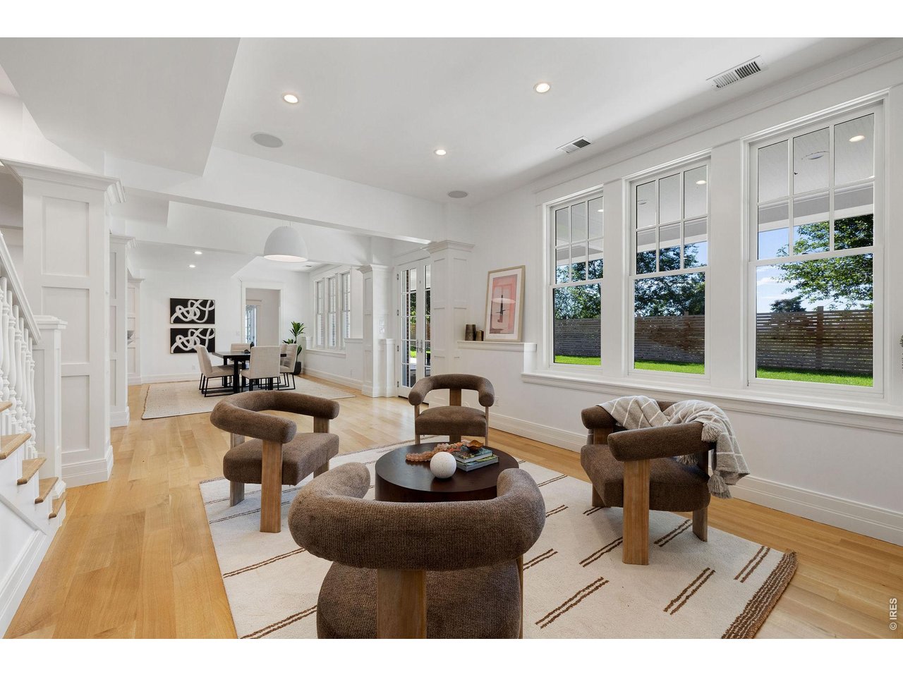 Family room on the lower level 