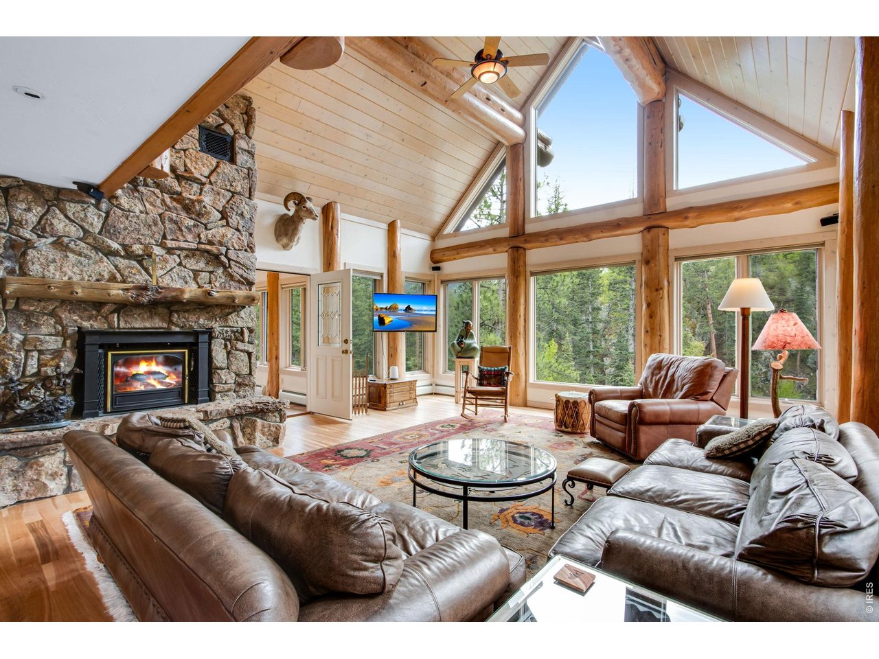 Property Photo 15 Knotty pine tongue and groove ceilings with log accents