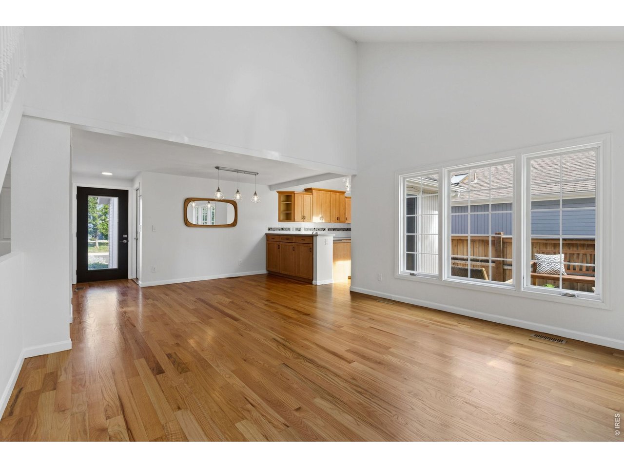 Maple cabinets and open floorplan