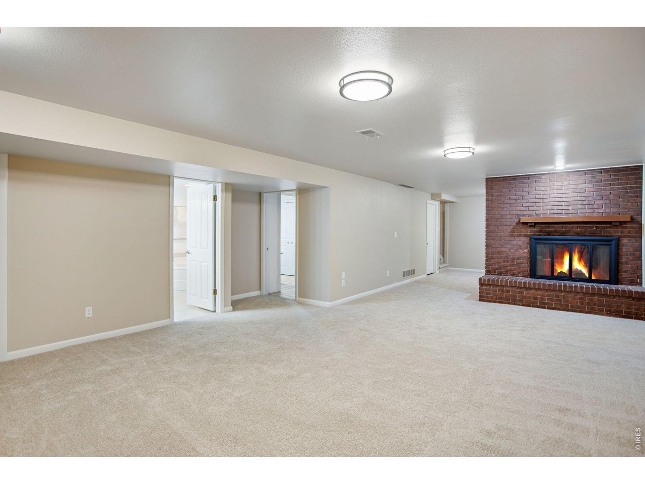 1,511 SQFT basement, loaded with storage, cozy wood burning floor to ceiling brick fireplace! 