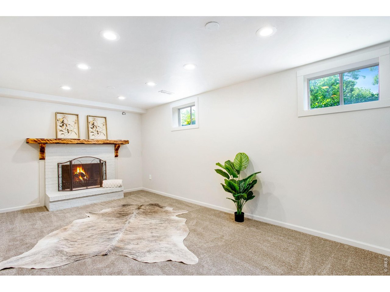 Quaint Lower Level Fireplace