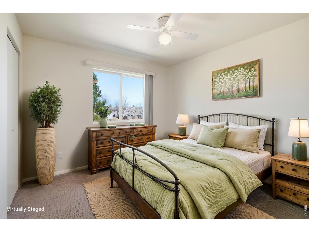 Secondary bedroom is appropriately sized as well for kids, guests, or an office. ***Virtually staged with AI***