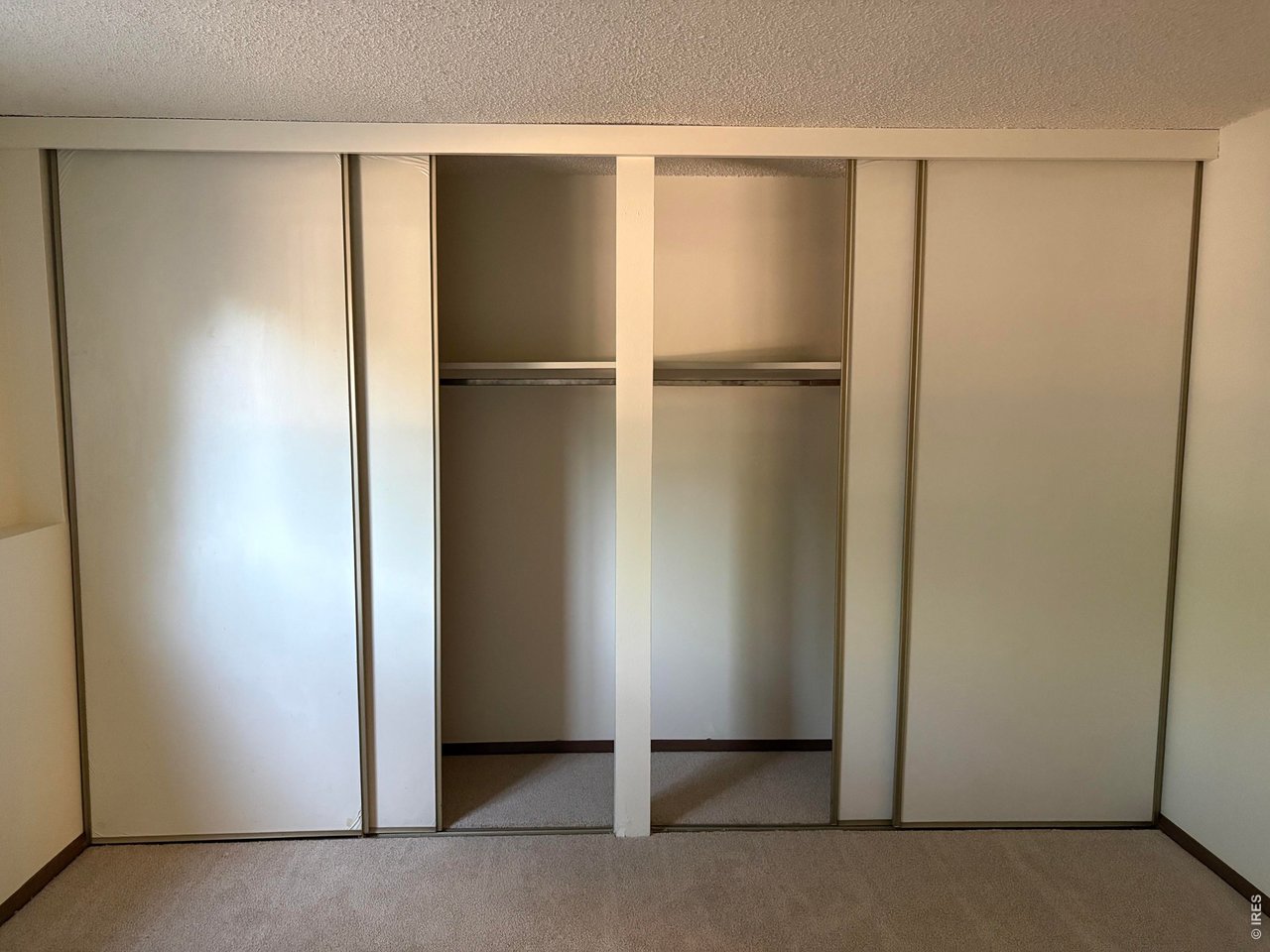 Bedroom double closet.