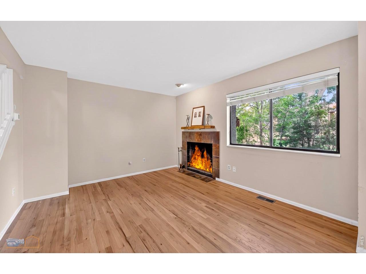 Living Room - wood burning fireplace