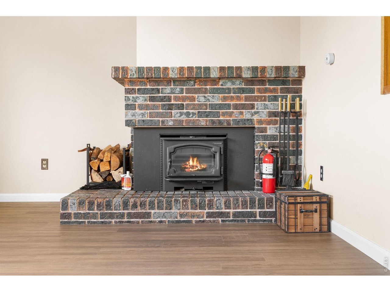 Wood burning fireplace!