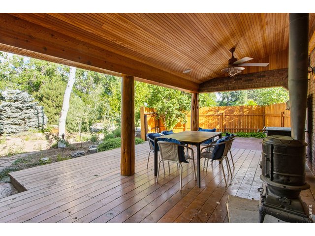 Property Photo 27 Oversized covered back deck area. Made for entertaining with 362 SF and cozy stove picture perfect backyard! 