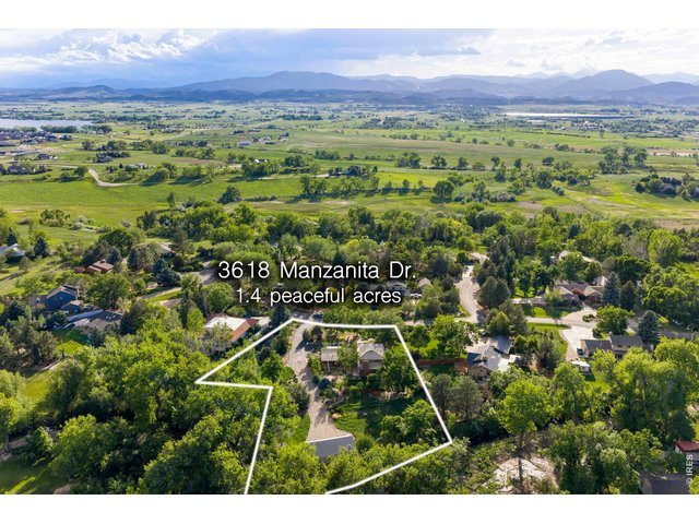 Property Photo 1 Amidst a heavenly location/setting in Tranquil Manzanita Estates, where time stops, and the lush surroundings take you away, this sanctuary presents the fabric of the great Colorado outdoors at 1.45 acres in town! Off Taft Hill road btw Hwy 14 and 287.