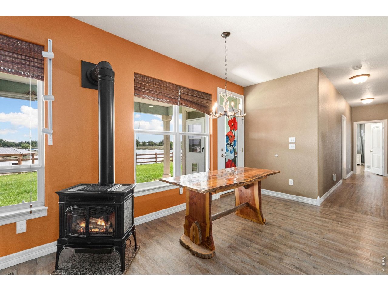 Property Photo 24 Retro style gas fireplace, great ambiance in living room. 