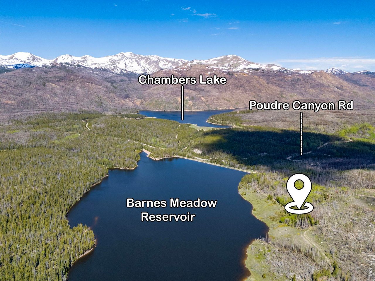 Property Photo 2 Expansive Continental Divide Views with Chambers Lake Visible across the Poudre Canyon Highway!