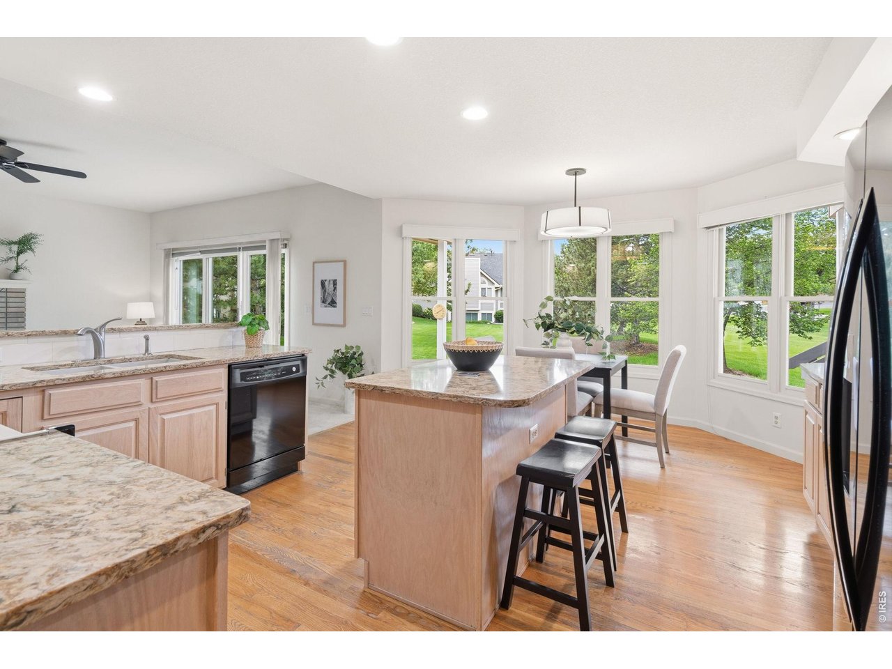 There are 2 large pantry spaces. 