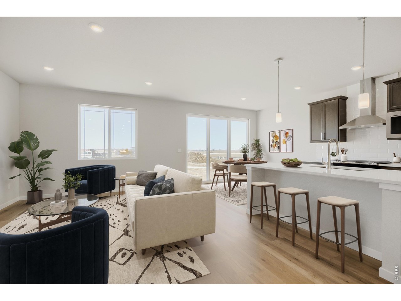 Functional open floor plan