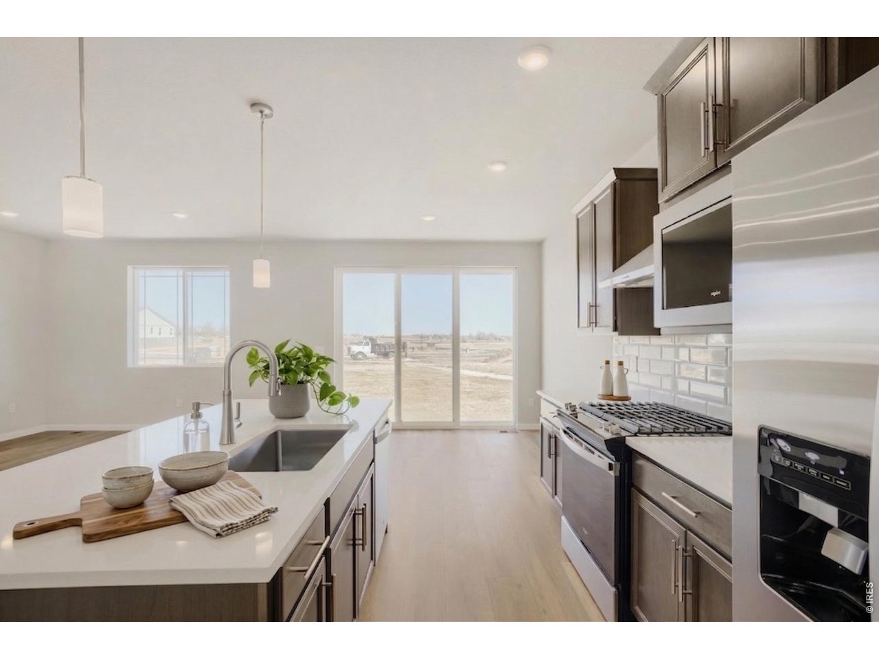 Sleek counters and modern finishes