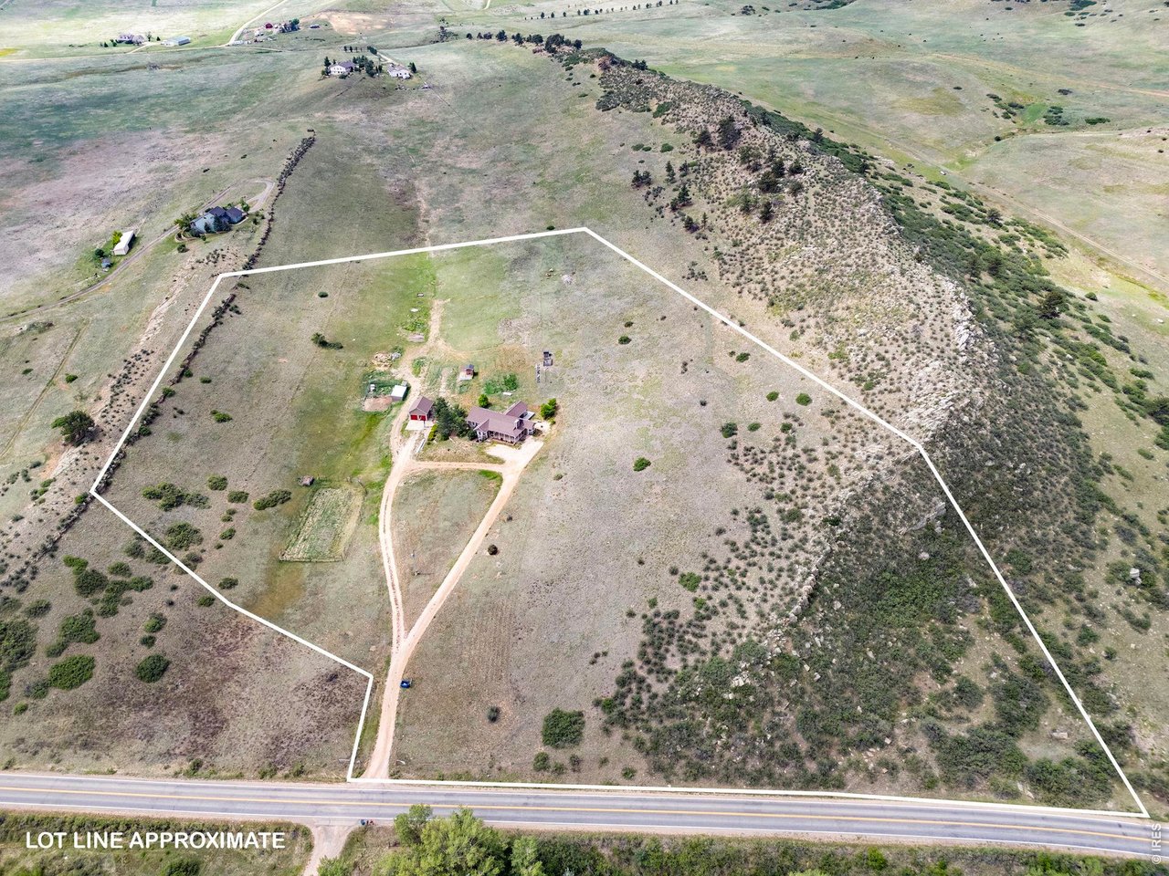 Property Photo 2 Approximately 12.94 acres just 5 minutes from Carter Lake. Boundary Lines Are For Reference Only. 