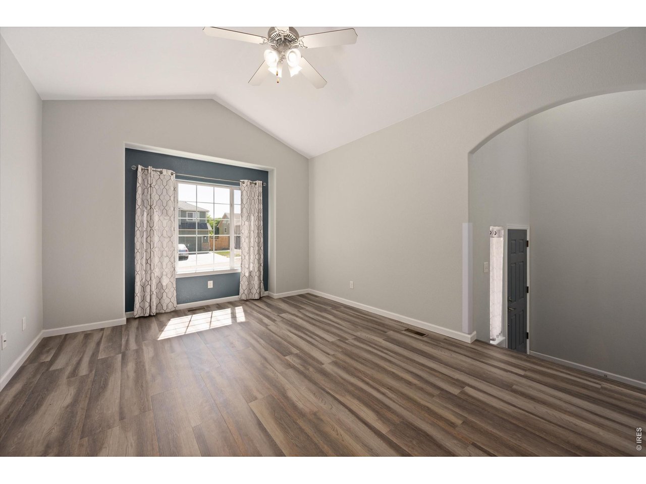 Very large 2nd living space/Office with vaulted ceilings can be closed off to be a 4th bedroom