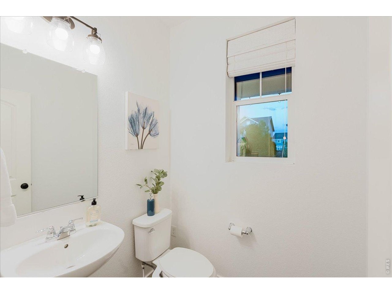 Powder room off the hallway for your guests
