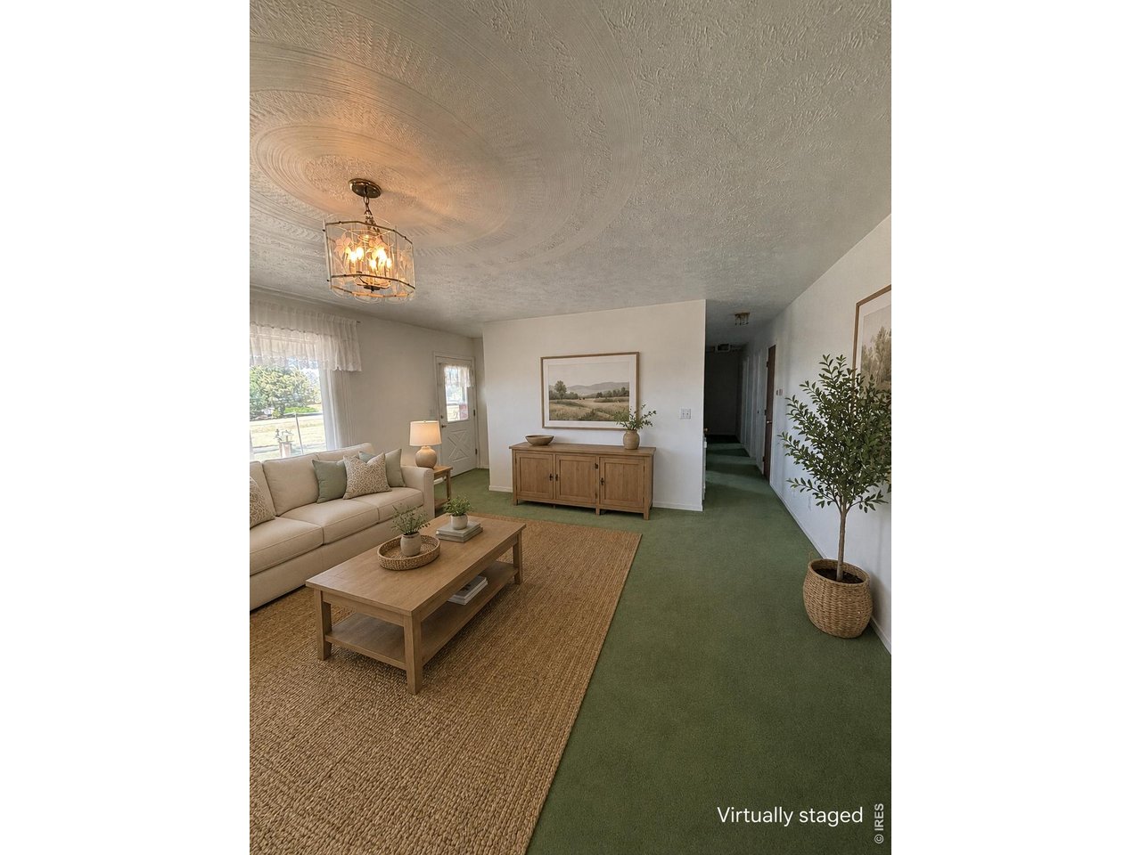Living Room Virtually Staged