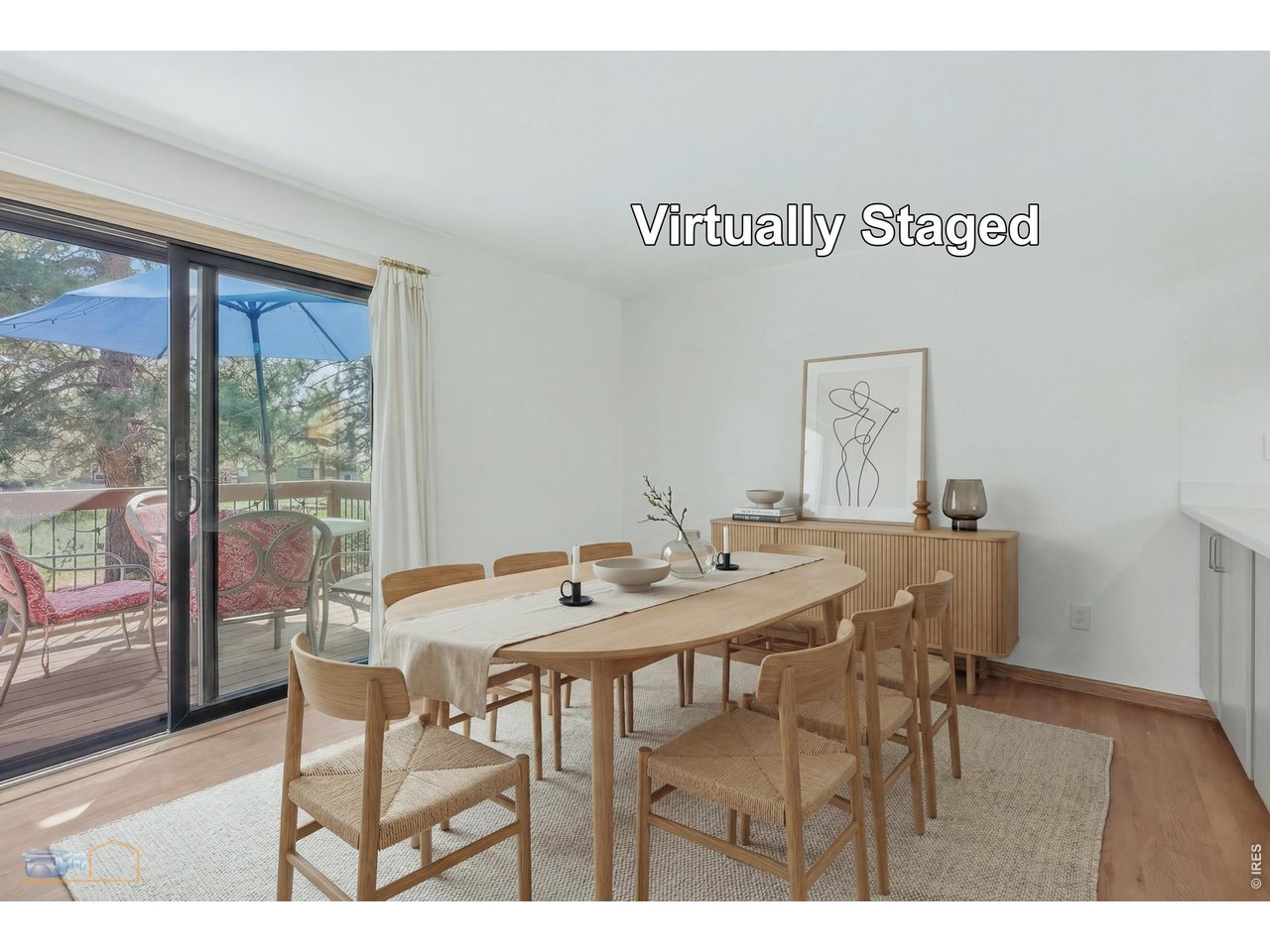 Dining Area Virtually staged