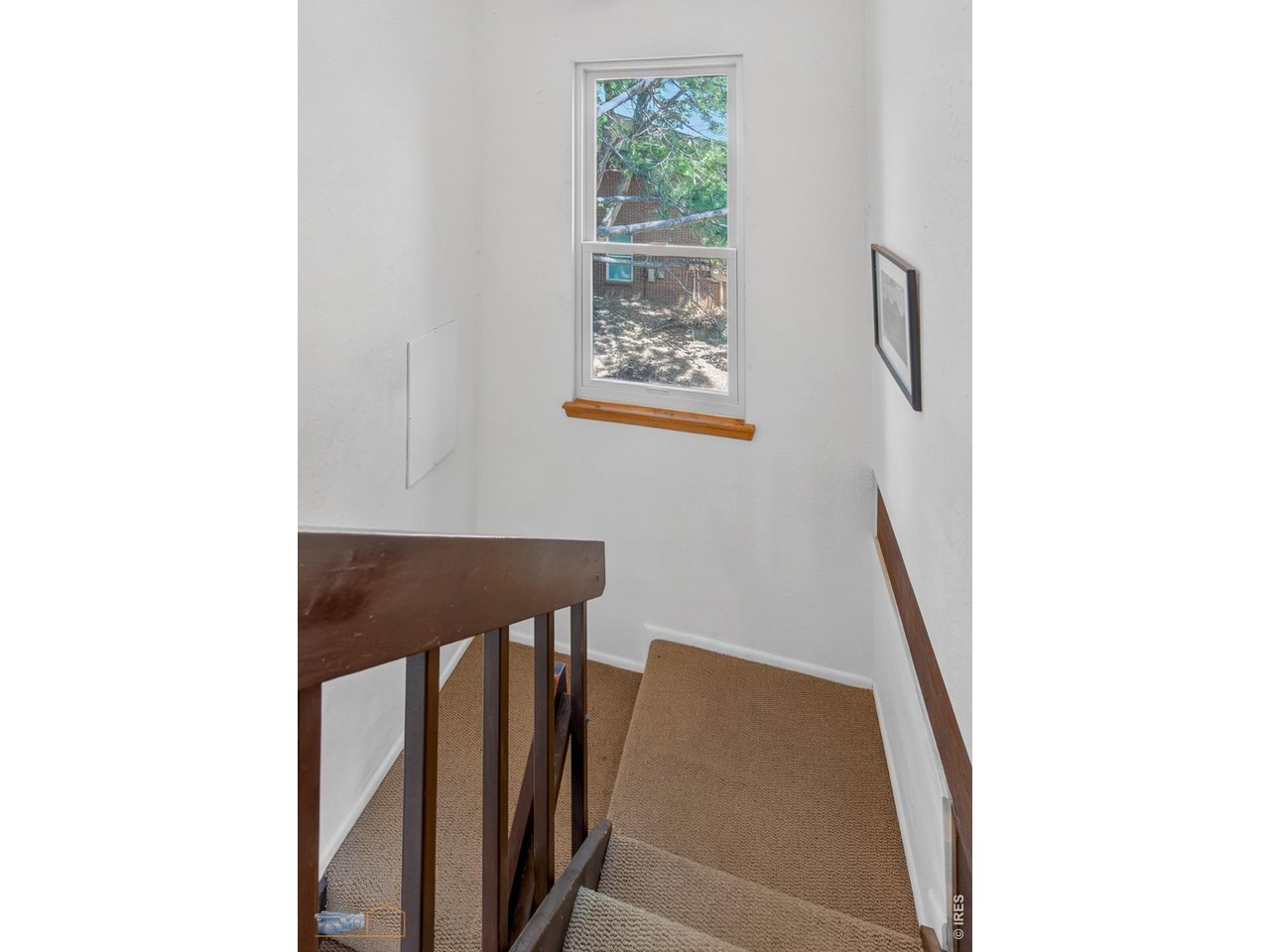 Stairs down - added windows for more light