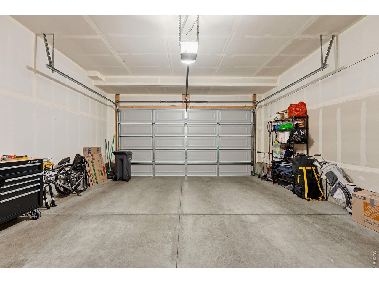 Attached 2-car garage wired for an EV charger