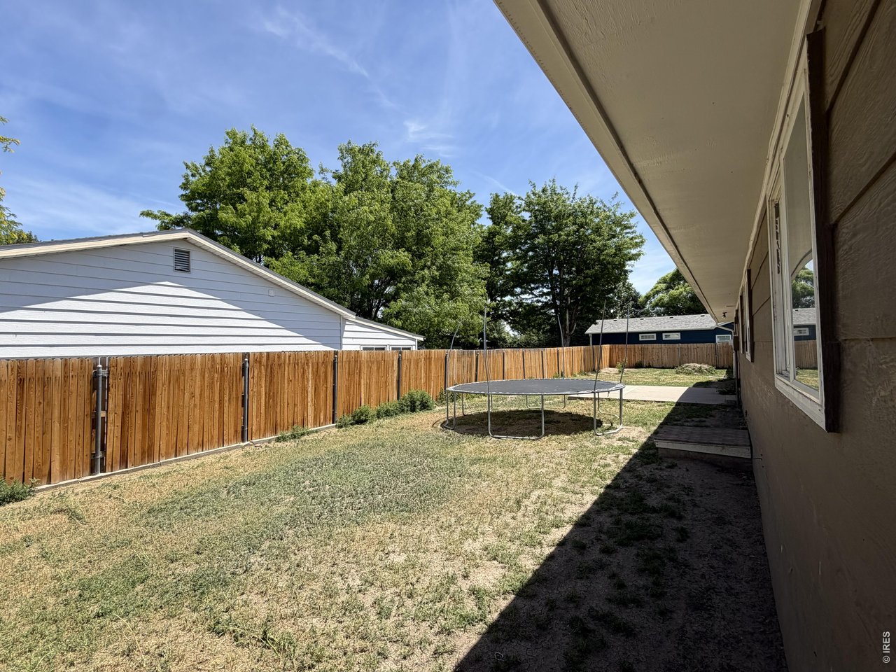 Large Back yard space with privacy fence.