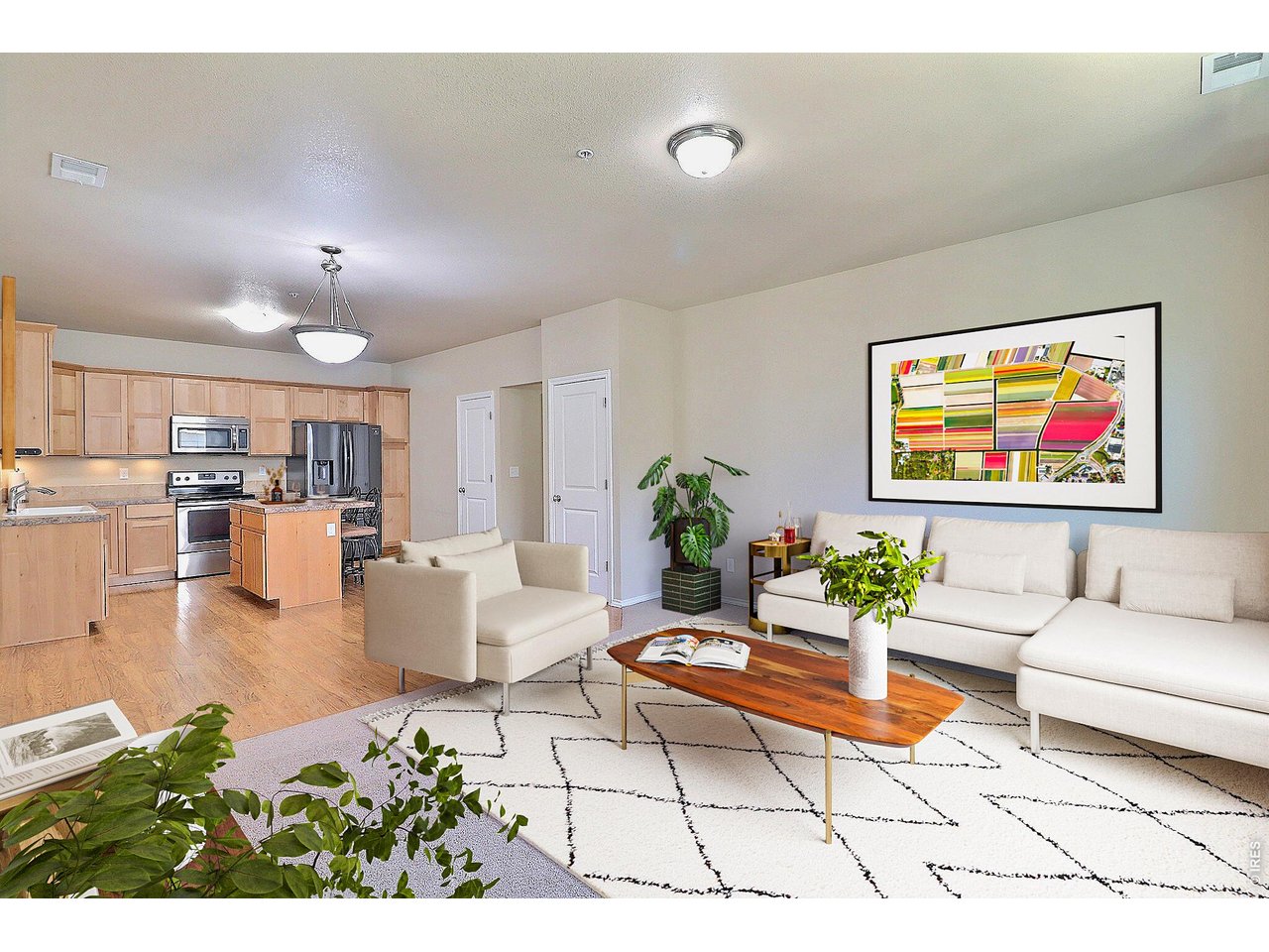 Staged Open Floor Plan