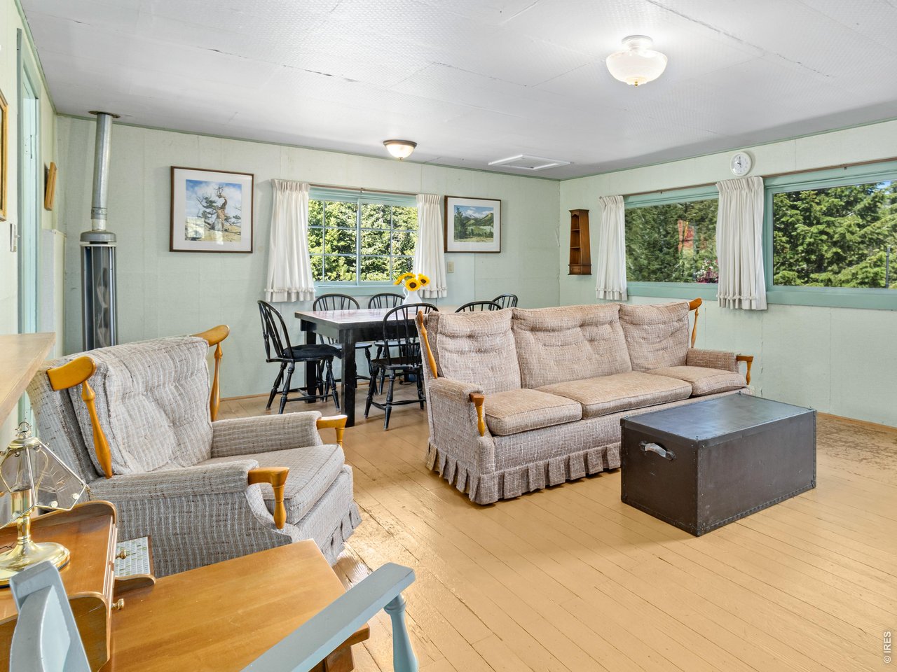 Spacious living room and dining room
