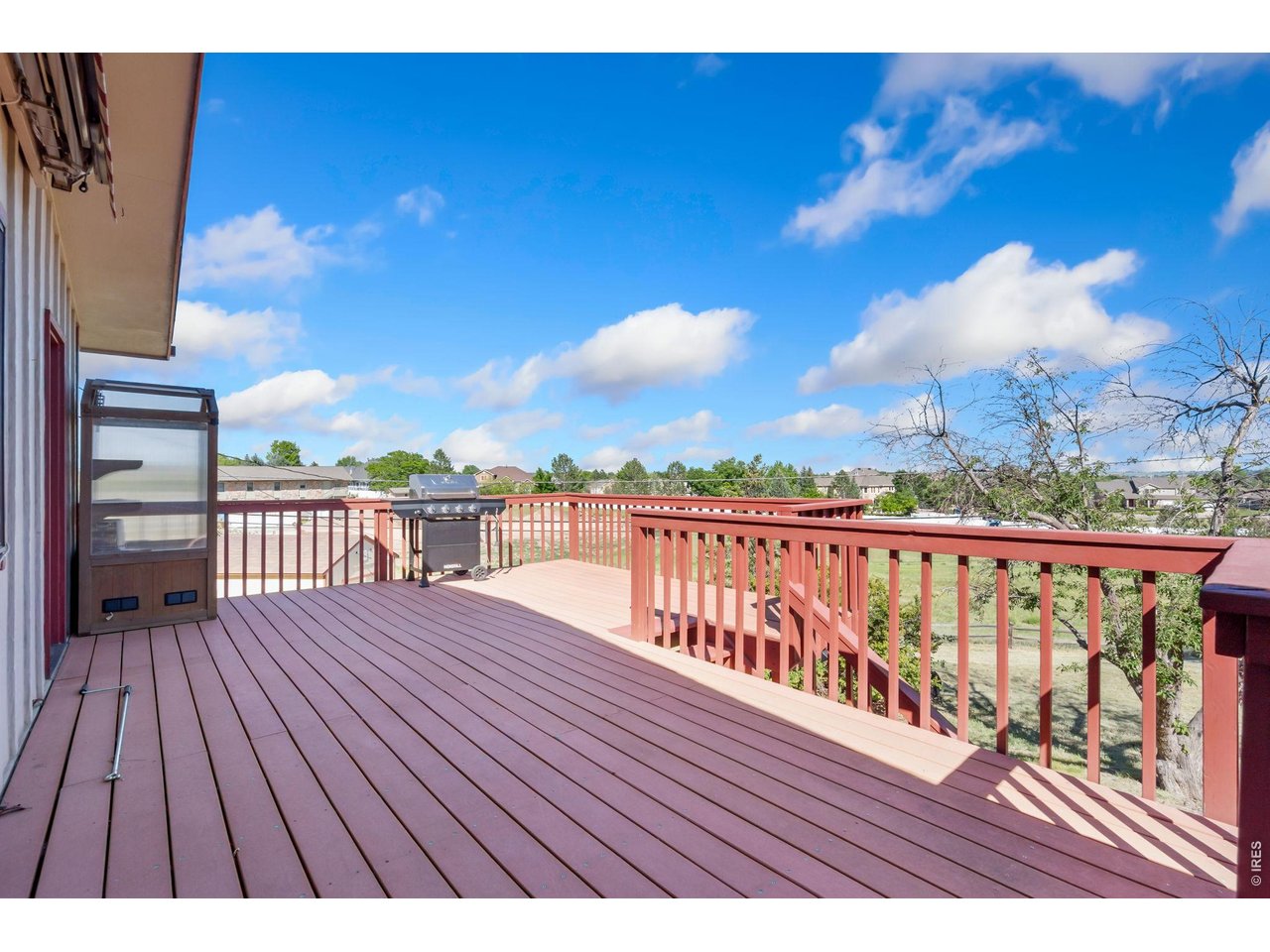 Expansive deck with wide open views.