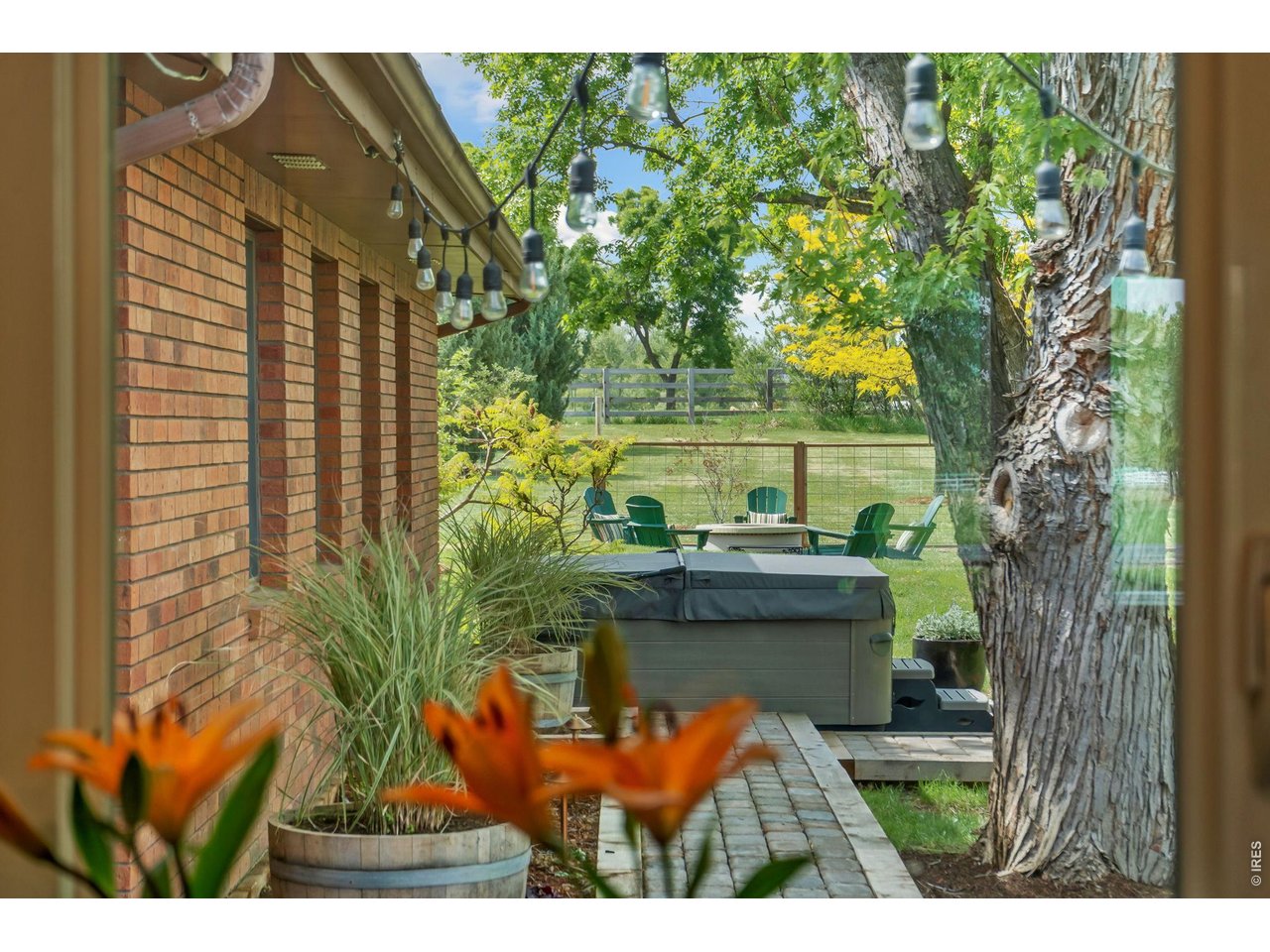 After your workout, head out to the backyard and enjoy the new salt-water hot tub 