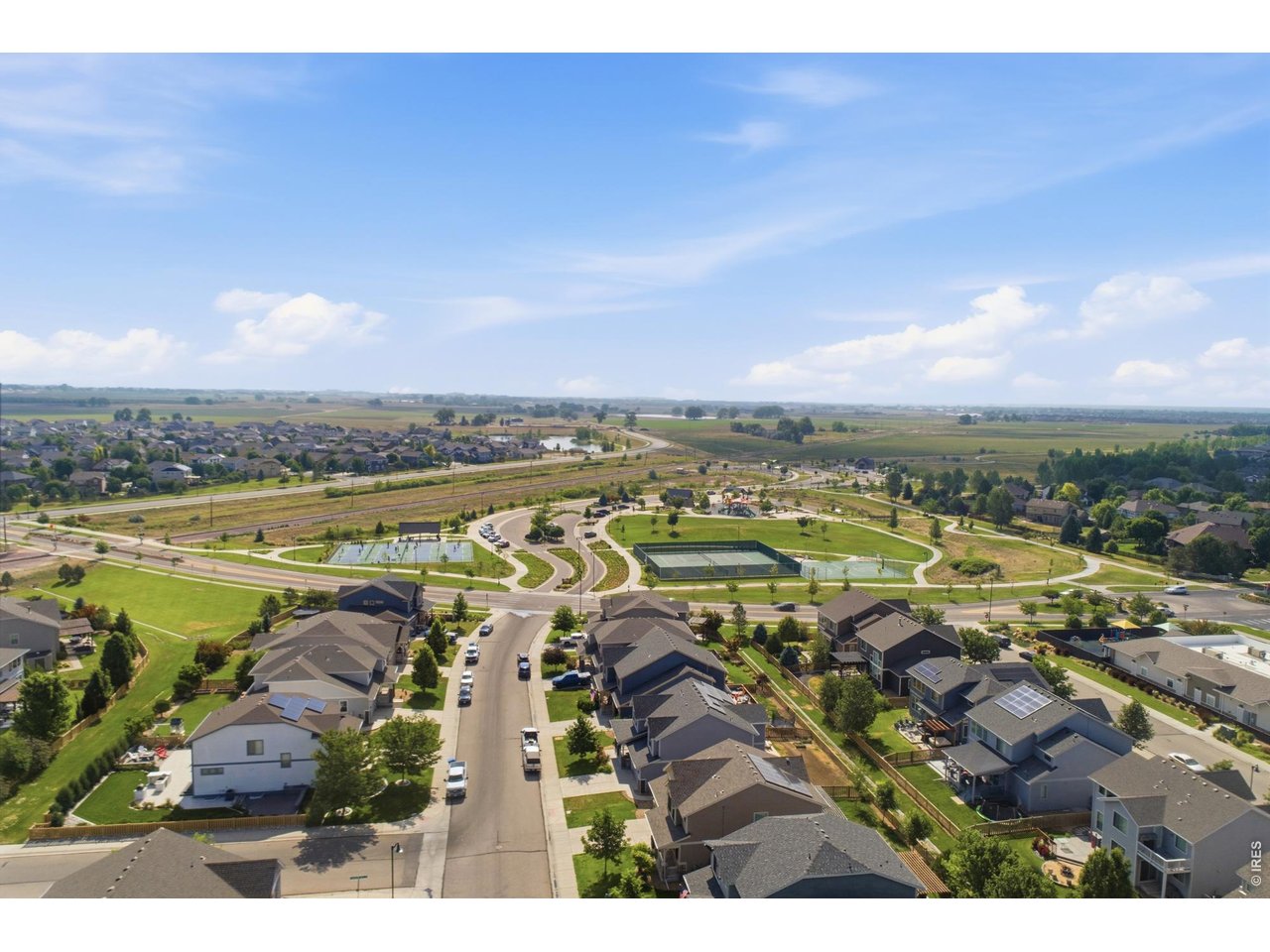 Property Photo 45 Aerial view of the 25-acre Timnath Community Park