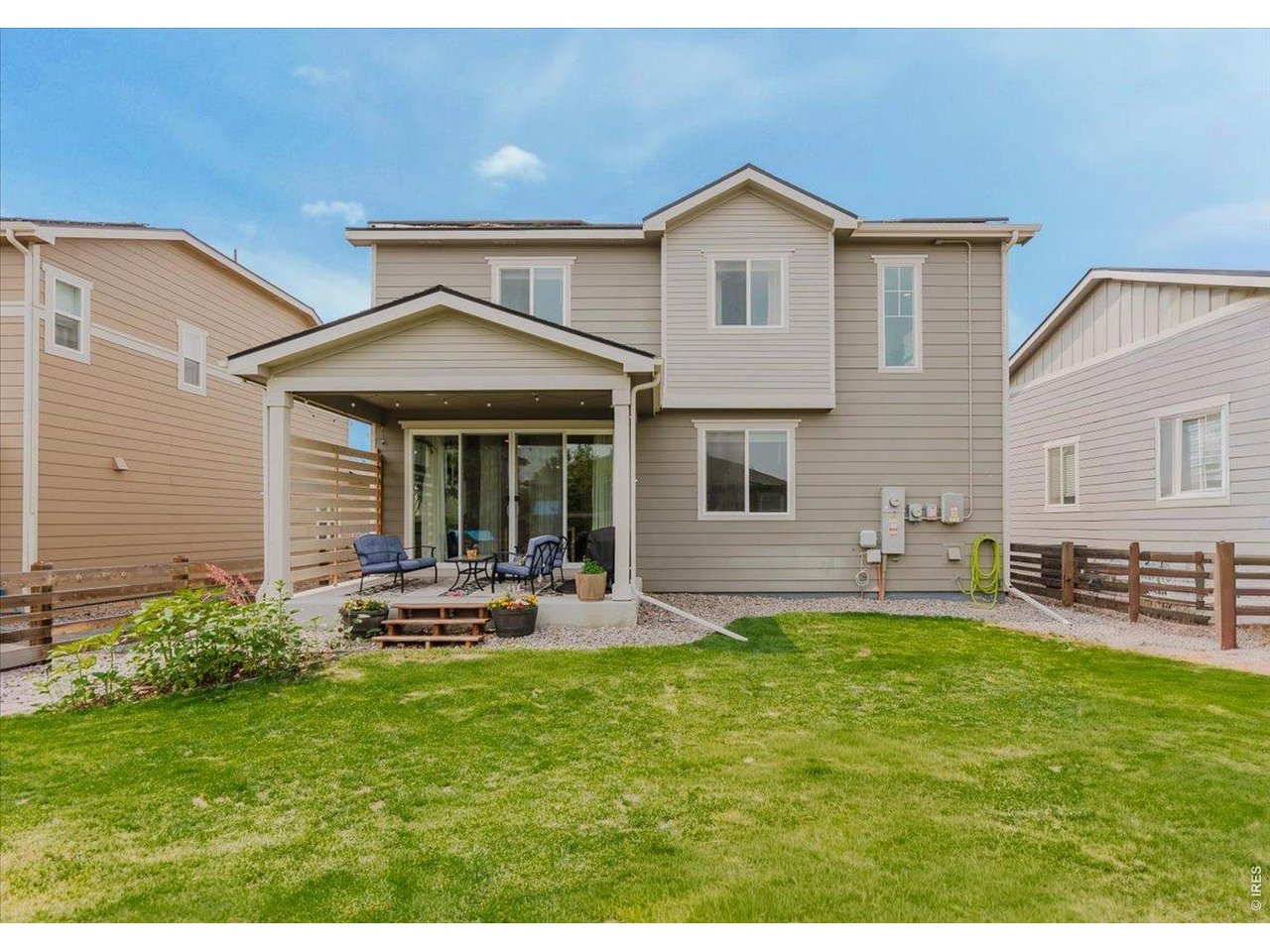 landscaped and fenced yard